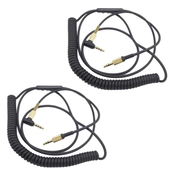 2X Пружинен аудио кабел Шнурная Линия За слушалки Marshall Major II 2 Монитора Bluetooth