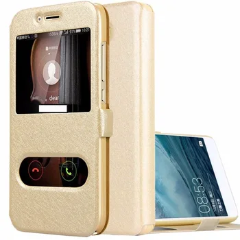 Флип калъф Huawei Honor 7X Калъф Honor7X Кожен Калъф Прозорец за Бърз Преглед на Калъф За вашия Телефон
