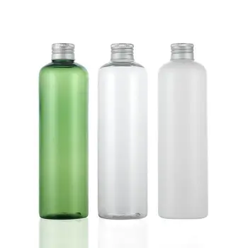 Прозрачна Зелена Бяла Бутилка за Лична Хигиена козметични Пластмасови Бутилки, капачки на винт 300ML ченге 20 празна зелена опаковка за тонер