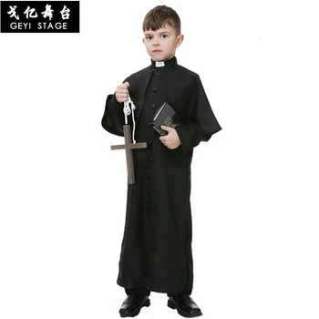 Горещи костюми за Хелоуин, cosplay, етап на представяне, луксозни детски дрехи, костюм на Бащата на пророка монаси