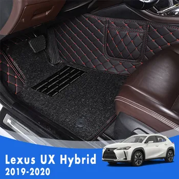За Lexus UX Hybrid 2019 2020 Луксозни Двуслойни Телени Примки Автомобилни Постелки и Килими Автомобилни Аксесоари, Интериорни Потребителски Накладки За Краката