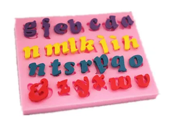 Безплатна доставка на 26 букви и цифри Моделиране празни приказки силиконова форма за украса шоколадова торта силиконова форма на силиконовата форма