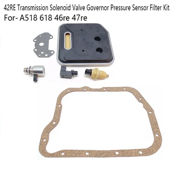 Комплект филтри датчик за налягане регулатор електромагнитен клапан на трансмисията 42RE A518 618 46Re За Jeep, Chrysler-Dodge