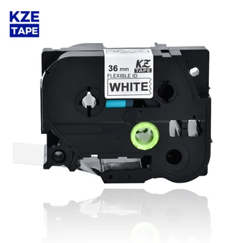 36 мм, Tze-FX261 Гъвкава етикета с Черен цвят на бял Ламиниран Етикет Лентата Гъвкави Кабелни Ленти за Етикети TzeFX261 Tze FX261 за P-touch PT