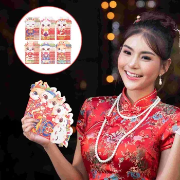 Червени Пликове Пари Заек Пакети Нова Година, Честит Зодиакални Фестивален Пакет Китайски Пролетен Подарък хартия Хунбаотрадиционный Заек