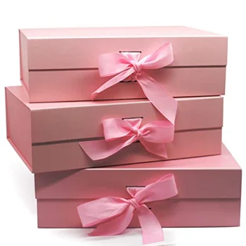 3 бр. Подарък кутия Луксозни Подаръчни Кутии за Подаръци, Кутия с Магнитна Закопчалка за Деня на Бащата, Годишнини, Рождени дни, Предложение за Шаферки