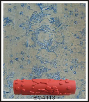 10 инча синьо гумен валяк стенен монтаж декоративен бояджийски валяк 10 