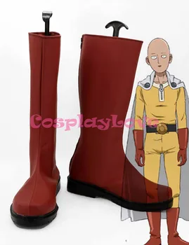 Най-новият Обичай Японски Аниме ONE PUNCH-MAN Saitama Cosplay Обувки, Дълги Ботуши За Хелоуин