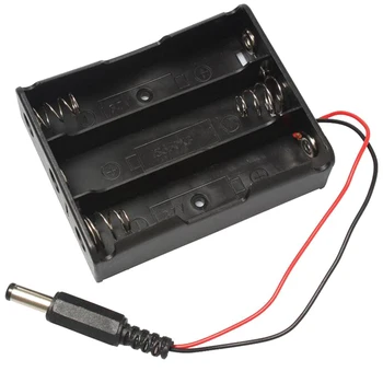20 бр/лот MasterFire Пластмаса 18650 Притежателя на Батерията Кутия за Съхранение Калъф за 3x18650 Батерии с DC5.5*2,1 мм жак захранване