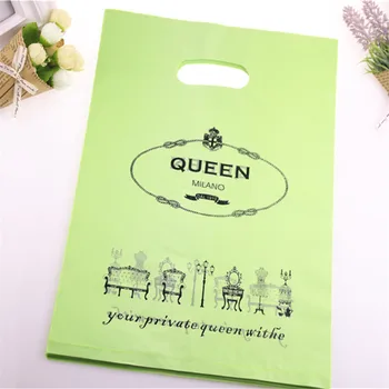 Нов Дизайн на Едро, 100 бр./лот, 25*35 см, Голяма Зелена Cadeau Zakjes, Луксозно Модно Пластмасови саше Кралица за Подарък