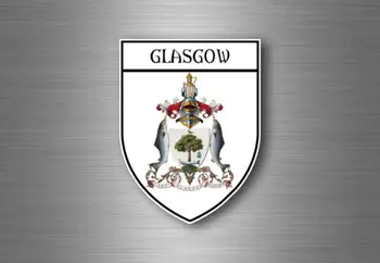 Стикер стикер сувенирни машина на герб щит знаме на град Глазгоу, Шотландия