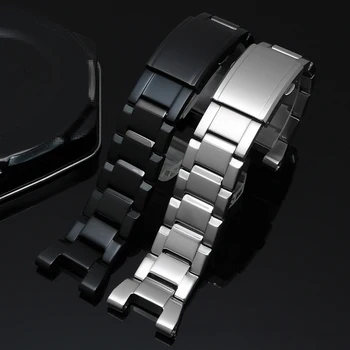 Каишка за часовник от неръждаема Стомана за Casio G-Shock GST-стилен компактен дизайн, w300 GST-400G GST-В100 GST-210 S100D/S110D/W110 Метална Каишка за Часовник Каишка Гривна
