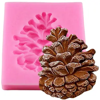Форма на шишарката Силиконова Скърпвам Храни 3D Шоколад Форма Термостойкая DIY Форма За Бисквити Инструменти За Печене Инструменти За Украса на Тортата