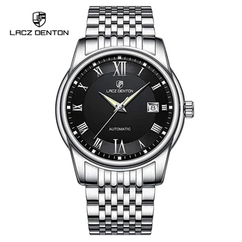 Lacz Denton 2021 Нов Топ Луксозна Марка Механичен Автоматичен Часовник Мъжки часовник Корпус От Неръждаема Стомана Минерално Огледалото 30 М Водоустойчив