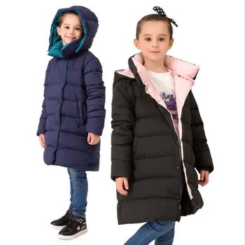 Детски якета за момичета, новост 2019 г., зимни топли зимни палта на утином топола, училищни дрехи за тийнейджъри, детски връхни облекла, потници от 6 до 14 години, ws919