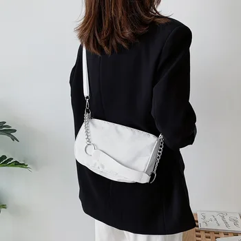 Модни Найлонови дамски чанти на рамо, Обикновена чанта-незабавни посланици, Дамски Пътна чанта през рамо с цип с горната дръжка на miro пакет