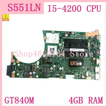 S551LN I5-4200 ПРОЦЕСОР GT840M REV: 2,2 4 GB оперативна памет, дънна Платка За ASUS S551 S551L S551LB S551LN R553L K551L на дънната Платка на лаптопа се Използва