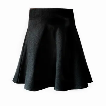 2022 НОВАТА пролетно-лятна стилна сива и черна пола до коляното от плат понте за момичета