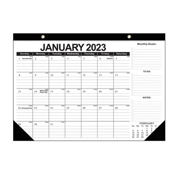 Календар Стенен Месечен Планер Офис Дневен Окачен 2023 2024 Година Забележка Месец Годишния Английски Академичен Маса Украса Бележка