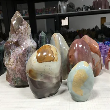 Нови Постъпления На Кристали И Лечебни Камъни Натурален Цветен Океан Кварцов Камък, Стоящ Камък За Декорация На Дома
