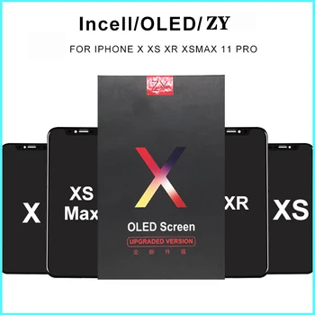ZY JK incell OLED качество За iPhone X XR XS OLED Дисплей За iPhone X Подмяна на екрана на дисплея с True Tone Безплатна Доставка
