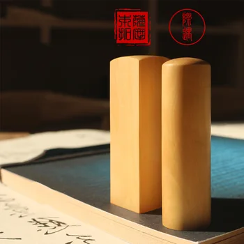 Натурални Лични Печати От Масивна Дървесина, Произведени По Поръчка Китайски Лични Печат, Кръгли Квадратни Запечатване, Японски Учители, Студенти, Подпис, Пържоли Подаръци