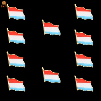 10ШТ Евро Държава Брошка Знаме на Люксембург Икона Вратовръзка на Ревера Унисекс Защитно Обтегач на Жени Икона Рокля Колекция Аксесоари