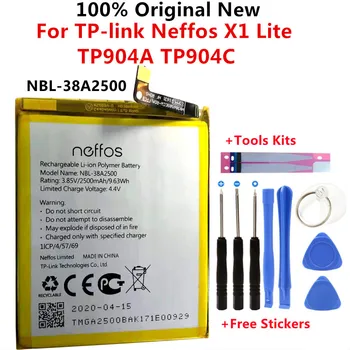 100% Оригинален НОВ 2500 ма NBL-38A2500 батерия За TP-link Neffos X1 Lite TP904A TP904C Батерии за мобилни телефони Bateria 
