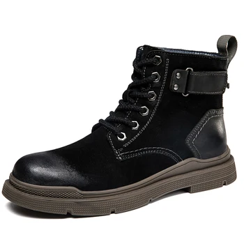 DAFENP/мъжки работна обувки с висок берцем, мъжки универсални обувки-дезерты със средна берцем, мъжки зимни модни обувки, мъжки ботте