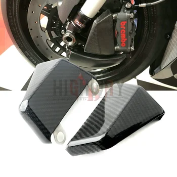 100 мм Въглеродни Влакна Мотоциклетни Въздуховоди за Охлаждане на Спирачните Челюсти Канал За Aprilia Shiver 900 750 2007-2018 RSV4 2009-2020