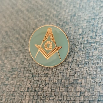 22 мм Квадрата на жени с ревери и компас, масонски иконата на масонството на ревера