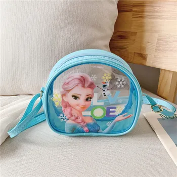 Disney бебешко Прозрачна чанта-месинджър, Замразени Елза чанта на рамото чанта за момичета чанта за пазаруване чанта за момичета