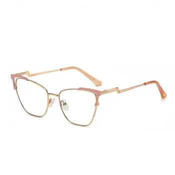 Нови Метални Рамки За очила С Анти-Синя Светлина, Дамски Модни Очила за Късогледство 
