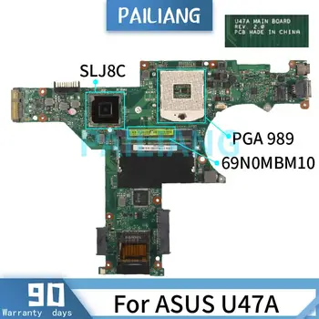 Дънна платка За лаптоп ASUS U47A PGA 989 HM76 дънна платка REV 2.0 НА SLJ8E DDR3 Тествана е НОРМАЛНО