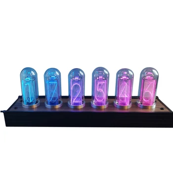 RGB Nixie Tube Ретро Дигитален Будилник С LCD Дисплей, Време, Ретро Декорация на Масата