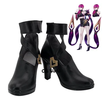 ХАХА KDA Girl Group Прегръдка Агония Эвелинн Игри да създаде Обувки за Cosplay На Висок Ток, 3 Цвята