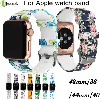 Модерен Нов Спортен Каишка за Apple Watch Band 38 мм 42 мм 40 мм 44 мм Взаимозаменяеми Каишка за Часовник iWatch Bands Series 4 3 2 1 нов