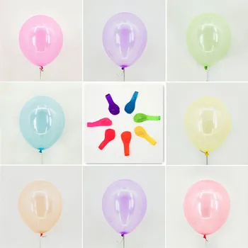 100шт 10-инчови кристални балони с мехурчета цветни прозрачни латексови балони, декорация за рожден ден сватба летни гелиевые глобалы